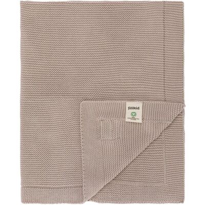 FILLIKID - Strick 80x100 cm - taupe - 100% biologická bavlna - dětská deka FILLIKID - Strick 80x100 cm - taupe - 100% biologická bavlna - dětská deka