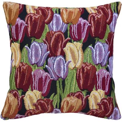 SCANquilt Dekorační povlak na polštář MOTIV tulipány pestrá 40 × 40 cm SCANquilt Dekorační povlak na polštář MOTIV tulipány pestrá 40 × 40 cm