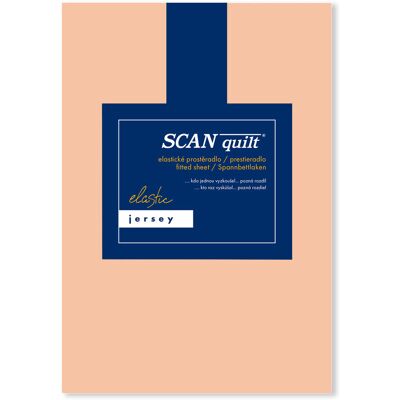 SCANquilt Prostěradlo Jersey Elastic Lycra lososové 180 × 200 cm SCANquilt Prostěradlo Jersey Elastic Lycra lososové 180 × 200 cm