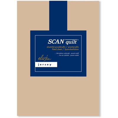 SCANquilt Prostěradlo Jersey Elastic Lycra oříškové 120 × 200 cm SCANquilt Prostěradlo Jersey Elastic Lycra oříškové 120 × 200 cm