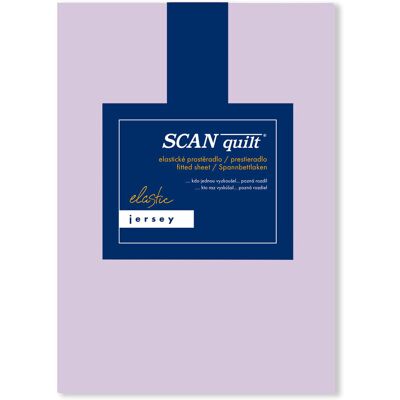 SCANquilt Prostěradlo Jersey Elastic Lycra světle fialové 200 × 220 cm SCANquilt Prostěradlo Jersey Elastic Lycra světle fialové 200 × 220 cm