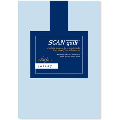 SCANquilt Prostěradlo Jersey Elastic Lycra světle modré 120 × 200 cm SCANquilt Prostěradlo Jersey Elastic Lycra světle modré 120 × 200 cm