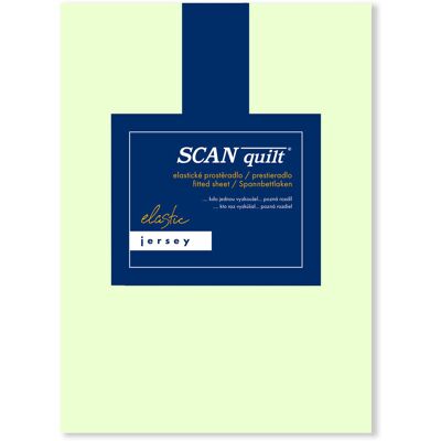 SCANquilt Prostěradlo Jersey Elastic Lycra světle zelené 160 × 200 cm SCANquilt Prostěradlo Jersey Elastic Lycra světle zelené 160 × 200 cm