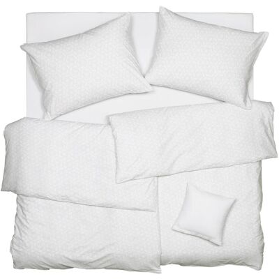 SCANquilt povlečení KLASIK fragments bílošedá 140 × 220/70 × 90 cm SCANquilt povlečení KLASIK fragments bílošedá 140 × 220/70 × 90 cm
