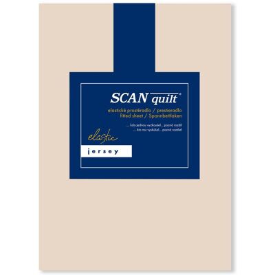 SCANquilt prostěradlo JERSEY ELASTIC LYCRA béžová 90 × 200 cm SCANquilt prostěradlo JERSEY ELASTIC LYCRA béžová 90 × 200 cm