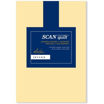 SCANquilt prostěradlo JERSEY ELASTIC LYCRA banánová 180 × 200 cm SCANquilt prostěradlo JERSEY ELASTIC LYCRA banánová 180 × 200 cm