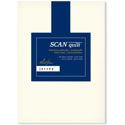 SCANquilt prostěradlo JERSEY ELASTIC LYCRA smetanová 140 × 200 cm SCANquilt prostěradlo JERSEY ELASTIC LYCRA smetanová 140 × 200 cm