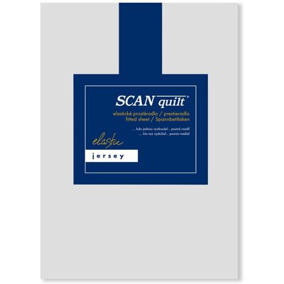 SCANquilt prostěradlo JERSEY ELASTIC LYCRA světle šedá 140 × 200 cm SCANquilt prostěradlo JERSEY ELASTIC LYCRA světle šedá 140 × 200 cm