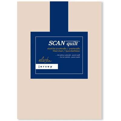 SCANquilt prostěradlo JERSEY ELASTIC LYCRA béžová 140 × 200 cm SCANquilt prostěradlo JERSEY ELASTIC LYCRA béžová 140 × 200 cm