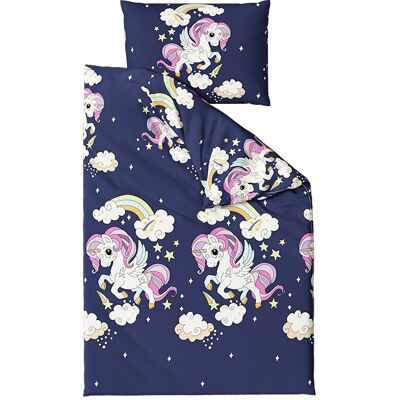 TEXTILOMANIE Bavlněné povlečení UNICORN modré 2 ks 70 × 90 cm / 200 × 220 cm TEXTILOMANIE Bavlněné povlečení UNICORN modré 2 ks 70 × 90 cm / 200 × 220 cm