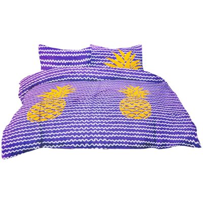 TEXTILOMANIE Povlečení z mikrovlákna PINEAPPLE fialové 2 ks 80 × 80 cm / 200 × 220 cm TEXTILOMANIE Povlečení z mikrovlákna PINEAPPLE fialové 2 ks 80 × 80 cm / 200 × 220 cm