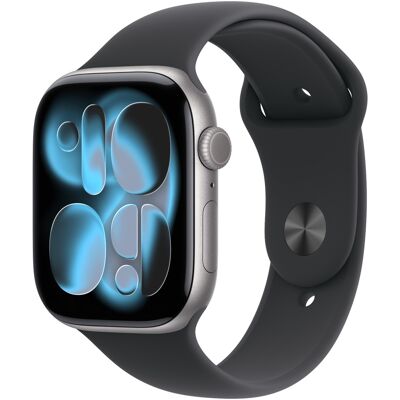 Apple Watch Series 11 Cellular 46mm Vesmírně šedý hliník s černým sportovním řemínkem - S/M Apple Watch Series 11 Cellular 46mm Vesmírně šedý hliník s černým sportovním řemínkem - S/M