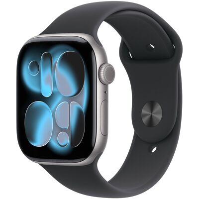 Apple Watch Series 11 Cellular 46mm Vesmírně šedý hliník s černým sportovním řemínkem - M/L Apple Watch Series 11 Cellular 46mm Vesmírně šedý hliník s černým sportovním řemínkem - M/L