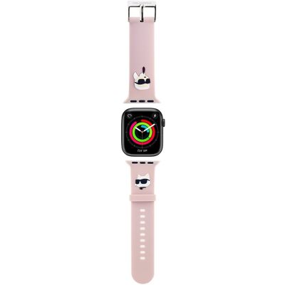 Růžový 3D Rubber řemínek Karl Lagerfeld pro Apple Watch 42/44/45/49mm Růžový 3D Rubber řemínek Karl Lagerfeld pro Apple Watch 42/44/45/49mm