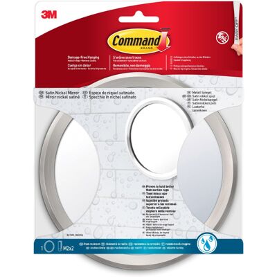 3M Command™ Koupelnové zrcadlo včetně fixačních pásků, matné, o 15 cm 3M Command™ Koupelnové zrcadlo včetně fixačních pásků, matné, o 15 cm