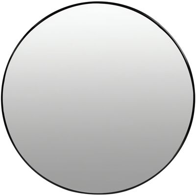 ModernHome Kulaté nástěnné zrcadlo 80 cm, hliníkový rám, černé ModernHome Kulaté nástěnné zrcadlo 80 cm, hliníkový rám, černé