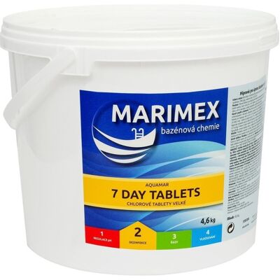 MARIMEX Chemie bazénová 7 Denní tablety 4,6kg MARIMEX Chemie bazénová 7 Denní tablety 4,6kg