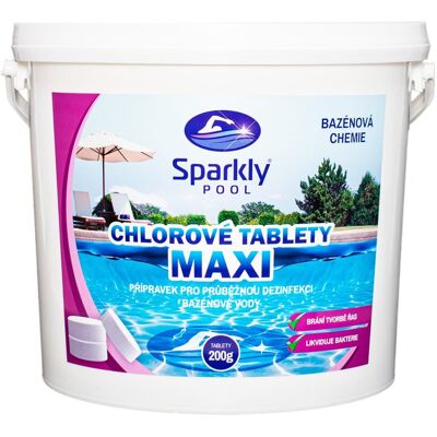 Sparkly POOL Tablety do bazénu chlorové MAXI 5 kg Sparkly POOL Tablety do bazénu chlorové MAXI 5 kg