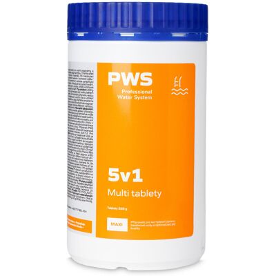 PWS - Profesional Water System PWS Multi tablety 5v1 do bazénu 200 g 1 kg PWS - Profesional Water System PWS Multi tablety 5v1 do bazénu 200 g 1 kg