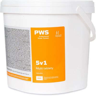PWS - Profesional Water System PWS Multi tablety 5v1 do bazénu 200 g 3 kg PWS - Profesional Water System PWS Multi tablety 5v1 do bazénu 200 g 3 kg