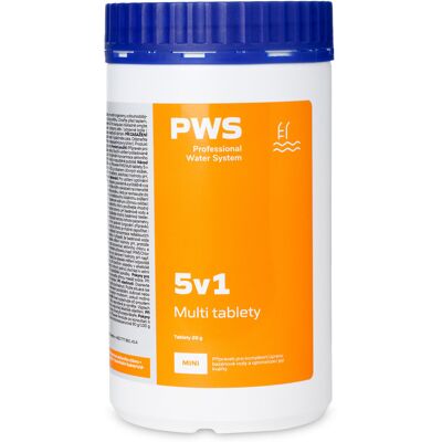 PWS - Profesional Water System PWS Multi tablety 5v1 do bazénu 20 g 1 kg PWS - Profesional Water System PWS Multi tablety 5v1 do bazénu 20 g 1 kg
