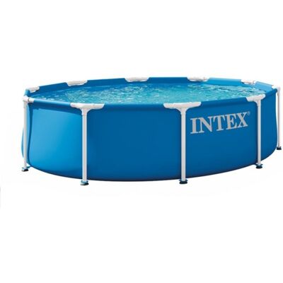 INTEX 26702ND Zahradní kruhový rámový bazén 305 × 76 cm s čerpadlem, modrý INTEX 26702ND Zahradní kruhový rámový bazén 305 × 76 cm s čerpadlem, modrý