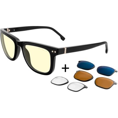 GUNNAR Cupertino Onyx Clear + Amber + Sun + Amber Max GUNNAR Cupertino Onyx Clear + Amber + Sun + Amber Max