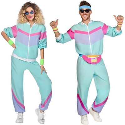 Amscan Kostým retro šusťáková souprava 80.léta - unisex - modrá - vel. l (42-44) Amscan Kostým retro šusťáková souprava 80.léta - unisex - modrá - vel. l (42-44)