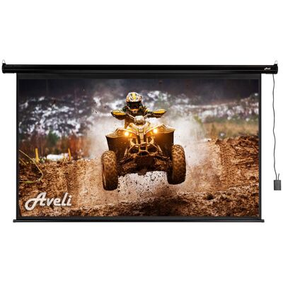 AVELI, roleta s elektrickým motorem, 92", (16:9), černý tubus AVELI, roleta s elektrickým motorem, 92", (16:9), černý tubus