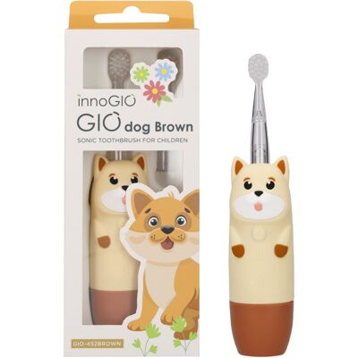innoGIO Elektronický sonický zubní kartáček GIOdog Brown innoGIO Elektronický sonický zubní kartáček GIOdog Brown