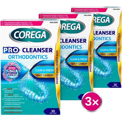 Corega Pro Cleanser Orthodontics - Čisticí tablety Corega Pro Cleanser Orthodontics - Čisticí tablety