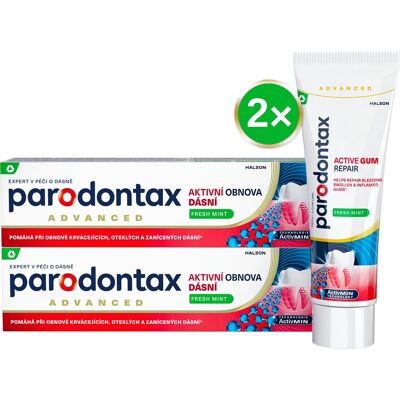 PARODONTAX Obnova dásní Fresh Mint 2× 75 ml PARODONTAX Obnova dásní Fresh Mint 2× 75 ml