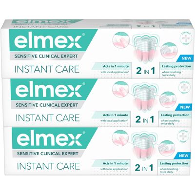 ELMEX Sensitive Clinical Expert Instant Care 2v1 3× 75 ml ELMEX Sensitive Clinical Expert Instant Care 2v1 3× 75 ml