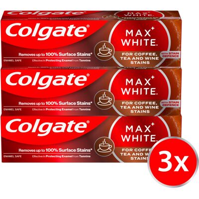 COLGATE Max White One Coffee, Tea & Wine 3× 75ml COLGATE Max White One Coffee, Tea & Wine 3× 75ml