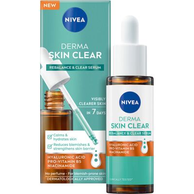 NIVEA Derma Skin Clear Obličejový sérum - Péče o problematickou pokožku NIVEA Derma Skin Clear Obličejový sérum - Péče o problematickou pokožku