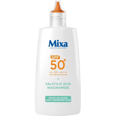 MIXA Denní UV Fluid proti nedokonalostem s velmi vysokou ochranou SPF 50+, 40 ml MIXA Denní UV Fluid proti nedokonalostem s velmi vysokou ochranou SPF 50+, 40 ml
