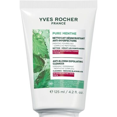 YVES ROCHER Pure Menthe čisticí gel s jemným peelingem 125 ml YVES ROCHER Pure Menthe čisticí gel s jemným peelingem 125 ml