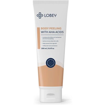 LOBEY Tělový peeling s AHA kyselinami 200 ml LOBEY Tělový peeling s AHA kyselinami 200 ml