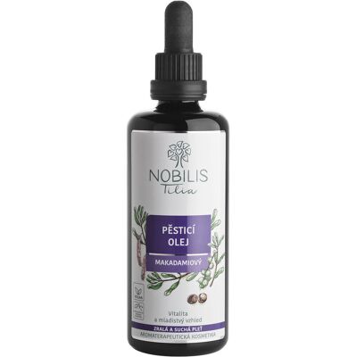 Nobilis Tilia Pěsticí olej makadamiový 100 ml, fialové sklo Nobilis Tilia Pěsticí olej makadamiový 100 ml, fialové sklo