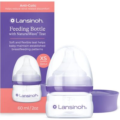 Lansinoh Kojenecká láhev 60 ml s NaturalWave TM savičkou XS Lansinoh Kojenecká láhev 60 ml s NaturalWave TM savičkou XS