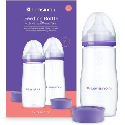 Lansinoh Kojenecká láhev 330 ml DUOPACK s NaturalWave TM savičkou L Lansinoh Kojenecká láhev 330 ml DUOPACK s NaturalWave TM savičkou L
