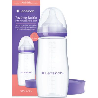 Lansinoh Kojenecká láhev 330 ml s NaturalWave TM savičkou L Lansinoh Kojenecká láhev 330 ml s NaturalWave TM savičkou L