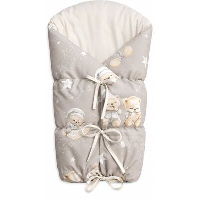 Baby Nellys Klasická retro zavinovačka šněrovací s výplní LALLY - Sladké sny, béžová Baby Nellys Klasická retro zavinovačka šněrovací s výplní LALLY - Sladké sny, béžová
