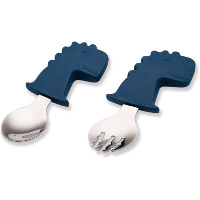 Citron Trénovací lžička a vidlička Blue Dino Citron Trénovací lžička a vidlička Blue Dino