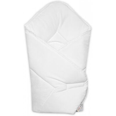 Baby Nellys Luxusní zavinovačka Velvet s krajkovým lemováním, 75 × 75 cm – bílá Baby Nellys Luxusní zavinovačka Velvet s krajkovým lemováním, 75 × 75 cm – bílá