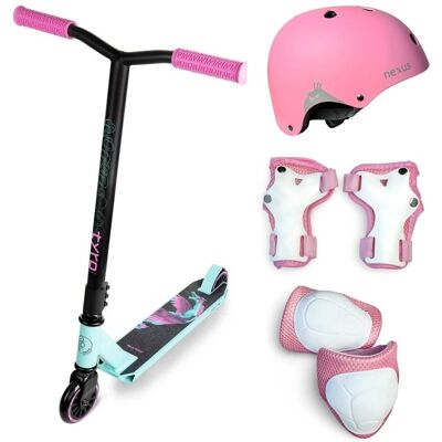 Výhodný freestyle set s chrániči MOVINO TYRO MINT-PINK Výhodný freestyle set s chrániči MOVINO TYRO MINT-PINK