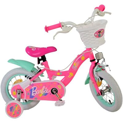 Dětské růžové kolo Barbie - 12 palců - Bezpečnost Dětské růžové kolo Barbie - 12 palců - Bezpečnost
