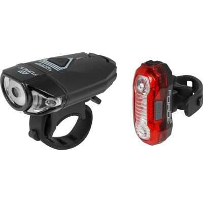 Force Express Black 300 lm-40 lm Sada světel na kolo Force Express Black 300 lm-40 lm Sada světel na kolo