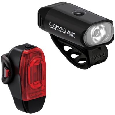 Lezyne Mini Drive 400XL KTV Drive+ sada LED světel pro kolo - Černá / Sada světel / Dobíjecí Lezyne Mini Drive 400XL KTV Drive+ sada LED světel pro kolo - Černá / Sada světel / Dobíjecí