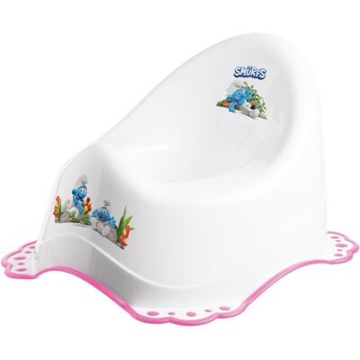 MALTEX The Smurfs s protiskluzem bílý/růžový MALTEX The Smurfs s protiskluzem bílý/růžový
